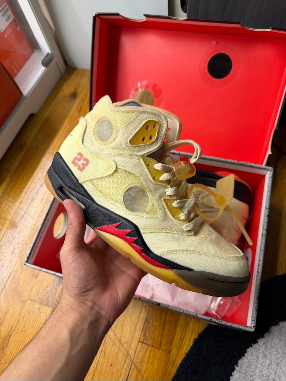 Off-White x Air Jordan 5 SP 'Sail' - Size 9.5 Men’s - Picture 1 of 7